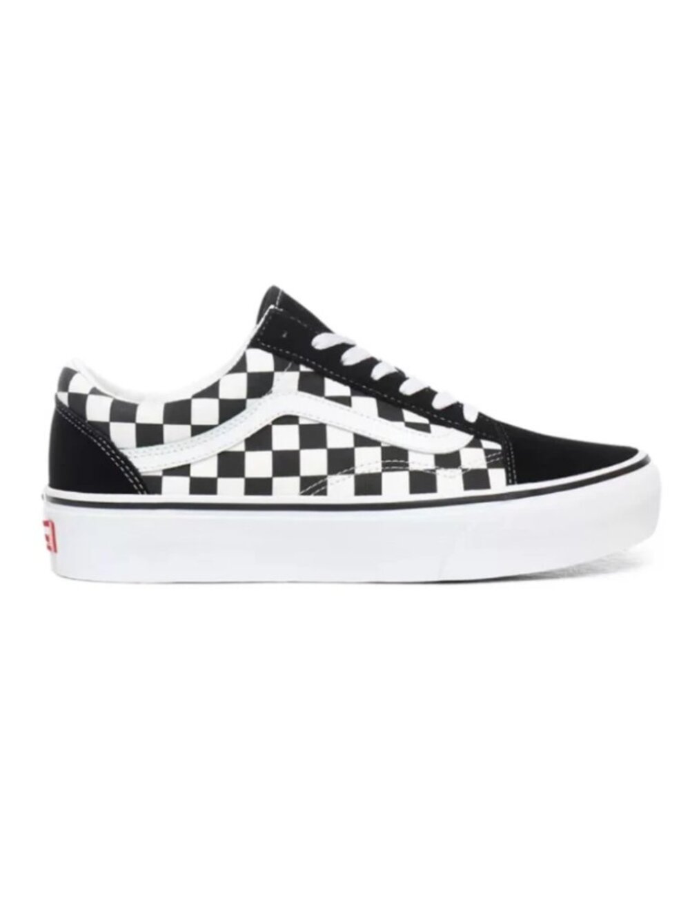 Vans Unisex Old Skool Platform Skate Shoes – (Checkerboard) Black/True White